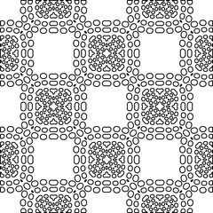 Texture with figures from lines. Black and white pattern for web page, textures, card, poster, fabric, textile. Monochrome graphic repeating design.