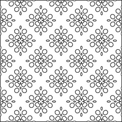 Texture with figures from lines. Black and white pattern for web page, textures, card, poster, fabric, textile. Monochrome graphic repeating design.