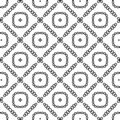 Texture with figures from lines. Black and white pattern for web page, textures, card, poster, fabric, textile. Monochrome graphic repeating design.