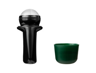 Roll-on deodorant bottle isolated on white background