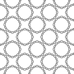 Texture with figures from lines. Black and white pattern for web page, textures, card, poster, fabric, textile. Monochrome graphic repeating design.