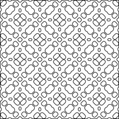 Texture with figures from lines. Black and white pattern for web page, textures, card, poster, fabric, textile. Monochrome graphic repeating design.