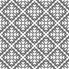 Texture with figures from lines. Black and white pattern for web page, textures, card, poster, fabric, textile. Monochrome graphic repeating design.