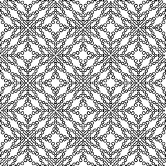 Texture with figures from lines. Black and white pattern for web page, textures, card, poster, fabric, textile. Monochrome graphic repeating design.