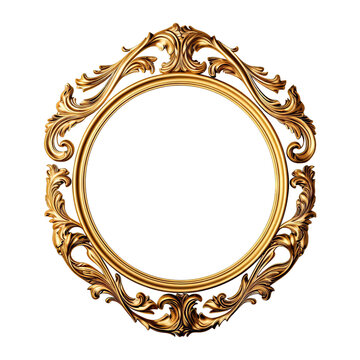 Artistic gold frame with curved shapes. A vintage treasure from the past 12