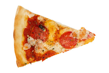 Pizza isolated on white background.