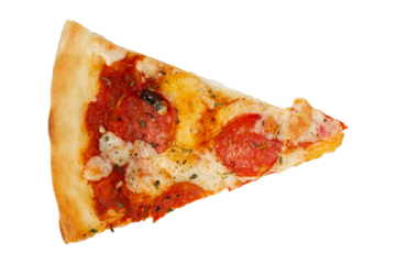 Pizza isolated on white background.