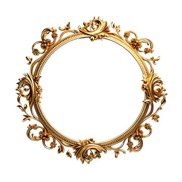 Artistic gold frame with curved shapes. A vintage treasure from the past 9