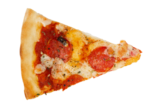 Pizza isolated on white background.