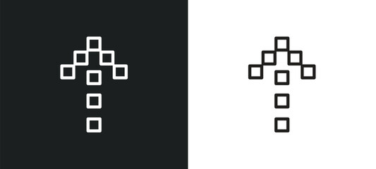 squares outline icon in white and black colors. squares flat vector icon from infographics collection for web, mobile apps and ui.