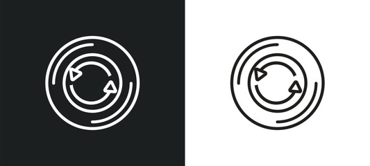 update outline icon in white and black colors. update flat vector icon from infographics collection for web, mobile apps and ui.