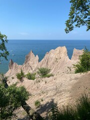 rocky coast of a lake 