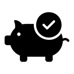 piggy bank glyph icon