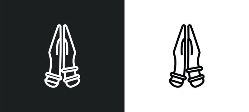 india mother outline icon in white and black colors. india mother flat vector icon from india collection for web, mobile apps and ui.