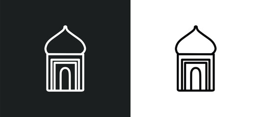 outline icon in white and black colors. flat vector icon from india collection for web, mobile apps and