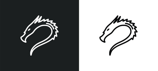 Obraz premium kali outline icon in white and black colors. kali flat vector icon from india collection for web, mobile apps and ui.