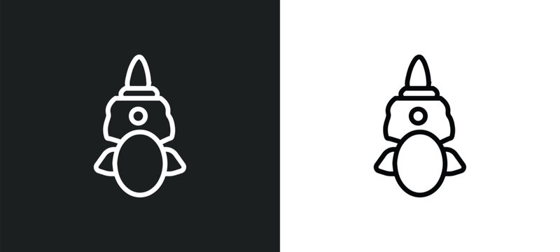 sarai outline icon in white and black colors. sarai flat vector icon from india collection for web, mobile apps and ui.