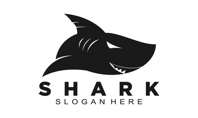 Predator shark head illustration vector logo