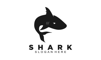Shark fish illustration vector logo