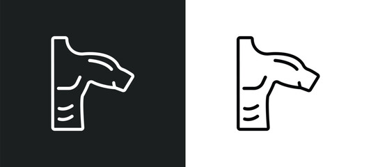 men shoulder outline icon in white and black colors. men shoulder flat vector icon from human body parts collection for web, mobile apps and ui.