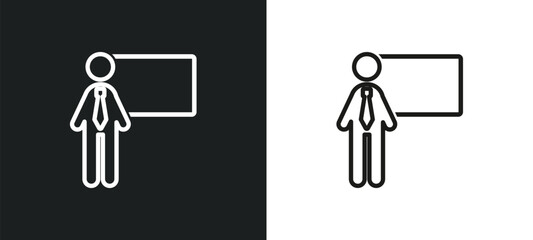 classroom outline icon in white and black colors. classroom flat vector icon from humans collection for web, mobile apps and ui.