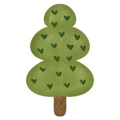 Tree, hand drawing on transparent backgound. Printable with high quality.