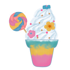 Rainbow milk drink