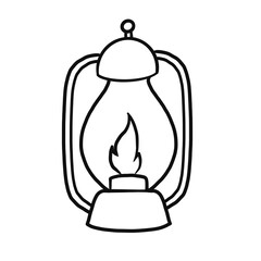 Lamp with hand draw on transparent backgound.  High quality for printting.