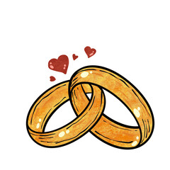 Gold ring on transparent backgoud and printable with good quality of 300 dpi.