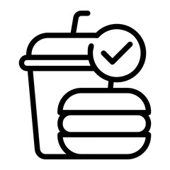 fast food line icon