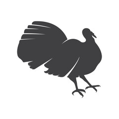Turkey logo vector design template, Silhouette Turkey logo