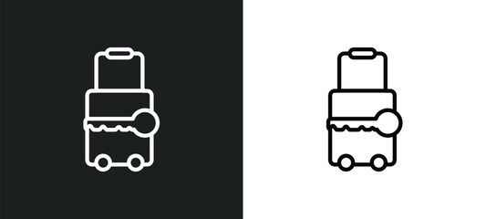 left-luggage outline icon in white and black colors. left-luggage flat vector icon from hotel and restaurant collection for web, mobile apps and ui.