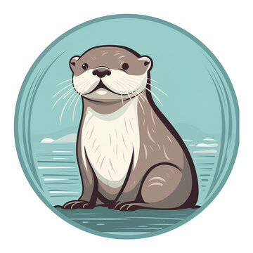 Otter Icon Made By Midjeorney