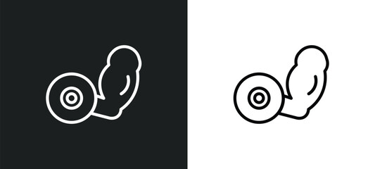 biceps outline icon in white and black colors. biceps flat vector icon from health collection for web, mobile apps and ui.