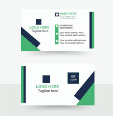 Modern and simple business card design and professional business card template