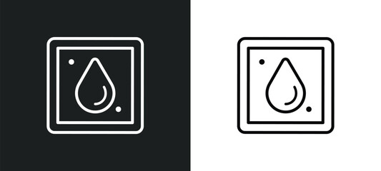 blood drop outline icon in white and black colors. blood drop flat vector icon from health and medical collection for web, mobile apps and ui.