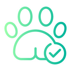 paw print gradient icon