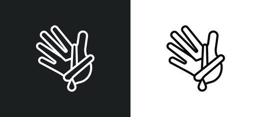Fototapeta premium injury outline icon in white and black colors. injury flat vector icon from health and medical collection for web, mobile apps and ui.