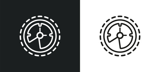rewind time outline icon in white and black colors. rewind time flat vector icon from general collection for web, mobile apps and ui.
