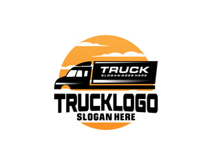 Fototapeta premium A template of Truck Logo, cargo logo, delivery cargo trucks, Logistic logo