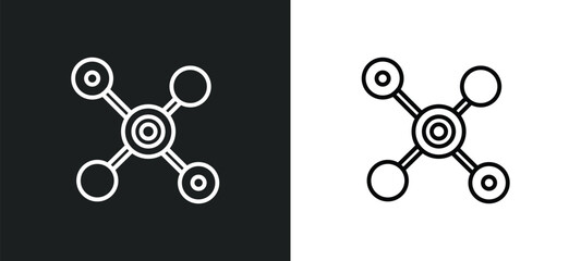 advertising networks outline icon in white and black colors. advertising networks flat vector icon from general collection for web, mobile apps and ui.
