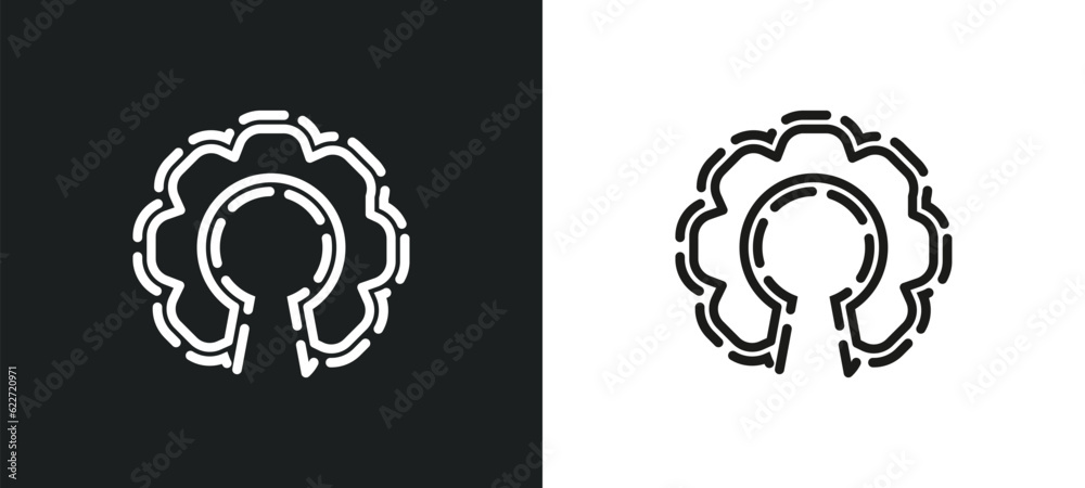 Poster open source outline icon in white and black colors. open source flat vector icon from general collec