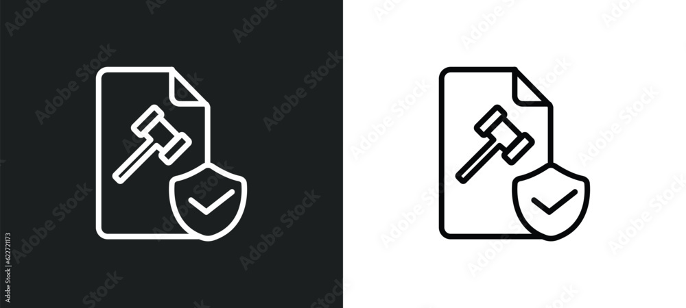 Poster code of conduct outline icon in white and black colors. code of conduct flat vector icon from gdpr c