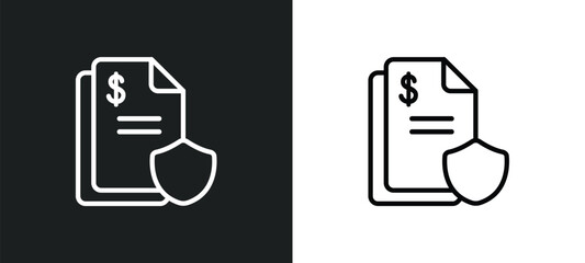penalty outline icon in white and black colors. penalty flat vector icon from gdpr collection for web, mobile apps and ui.