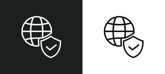 data processing outline icon in white and black colors. data processing flat vector icon from gdpr collection for web, mobile apps and ui.