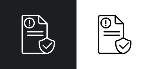 complaint outline icon in white and black colors. complaint flat vector icon from gdpr collection for web, mobile apps and ui.
