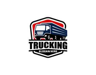 A template of Truck Logo, cargo logo, delivery cargo trucks, Logistic logo