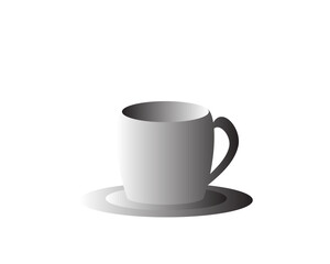 The vector cup appears to have a black gradient but it looks real