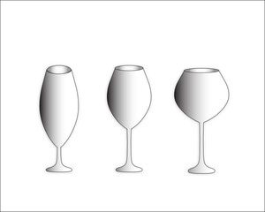 There are three types of vector glasses and they differ in different shapes