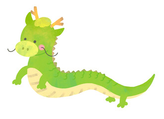 Fototapeta premium 辰年 かわいい龍のイラスト